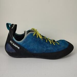 Scarpa Helix blue suede activewear rock climbing bouldering shoes mens 13